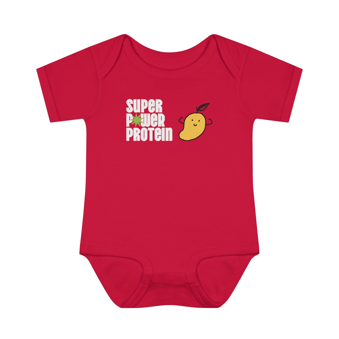 Super Power Protein Infant Baby Rib Bodysuit