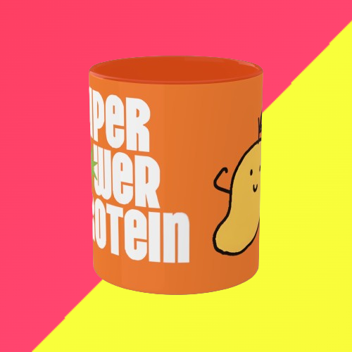 Super Power Protein Colorful Mugs, 11oz