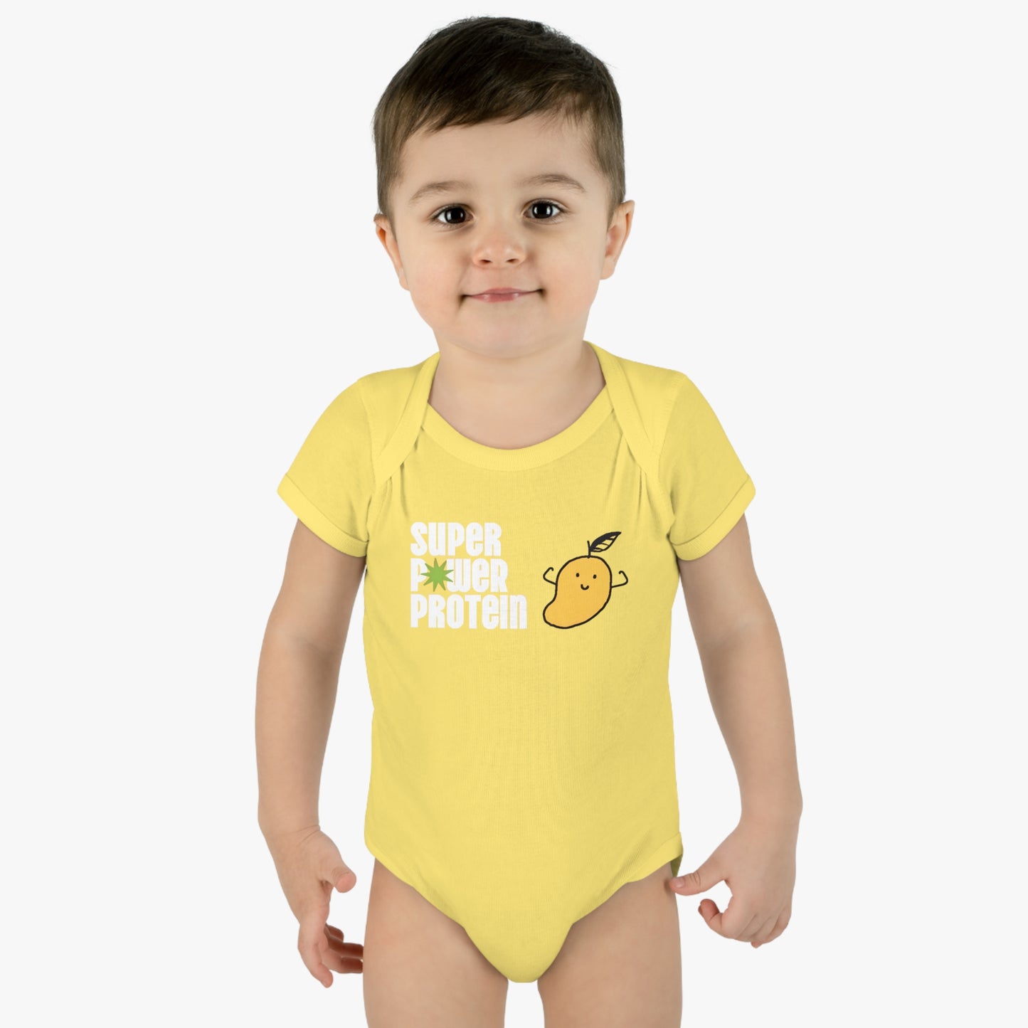 Super Power Protein Infant Baby Rib Bodysuit