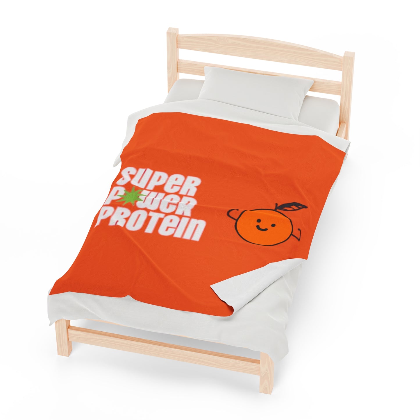 Super Power Protein Velveteen Plush Blanket