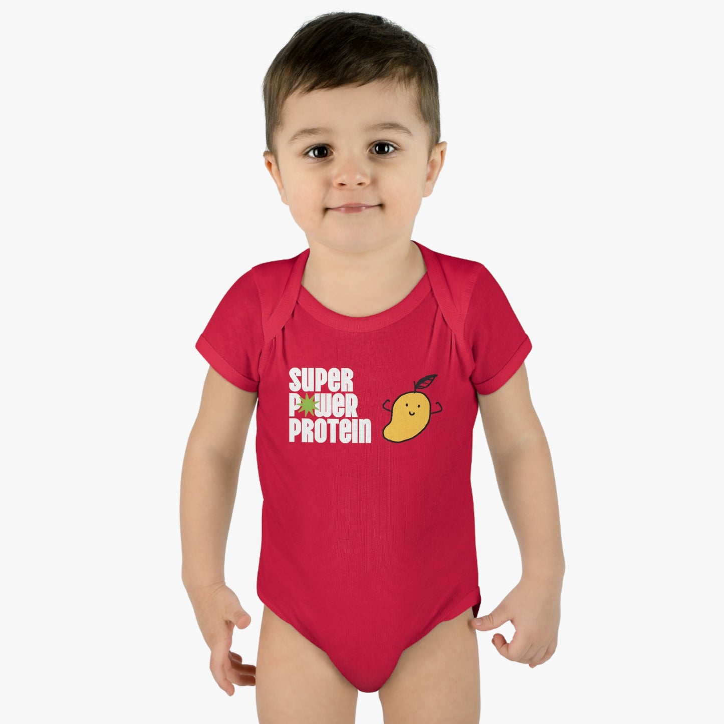 Super Power Protein Infant Baby Rib Bodysuit