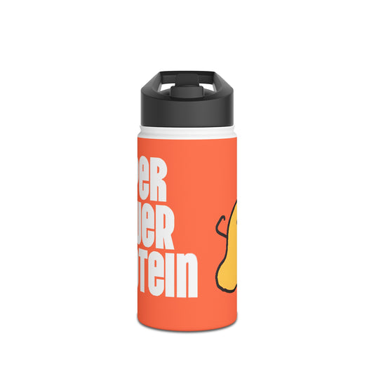 Super Power Protein Stainless Steel Water Bottle, Standard Lid