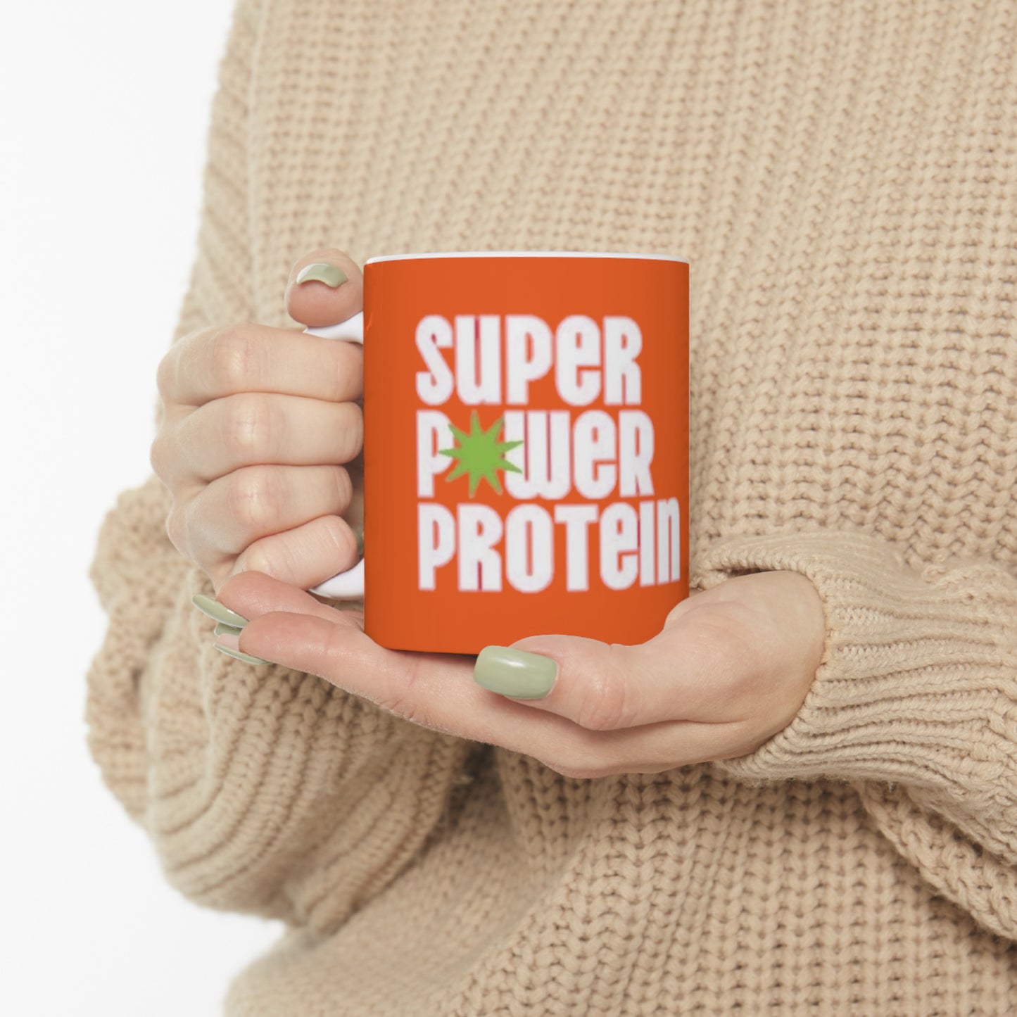 Super Power Protein  Ceramic Mug, (11oz, 15oz)