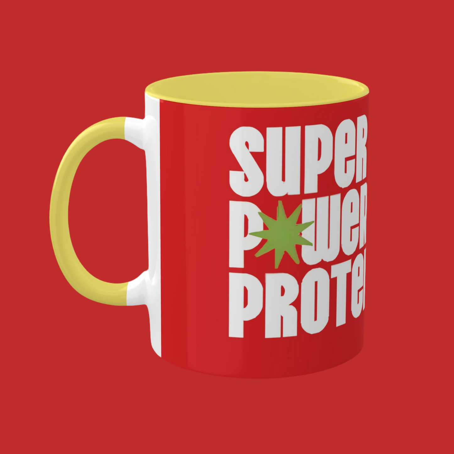 Super Power Protein Colorful Mugs, 11oz