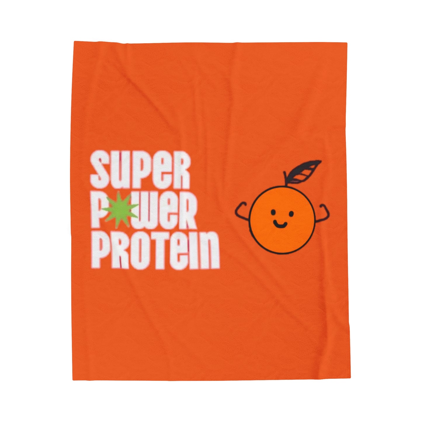 Super Power Protein Velveteen Plush Blanket